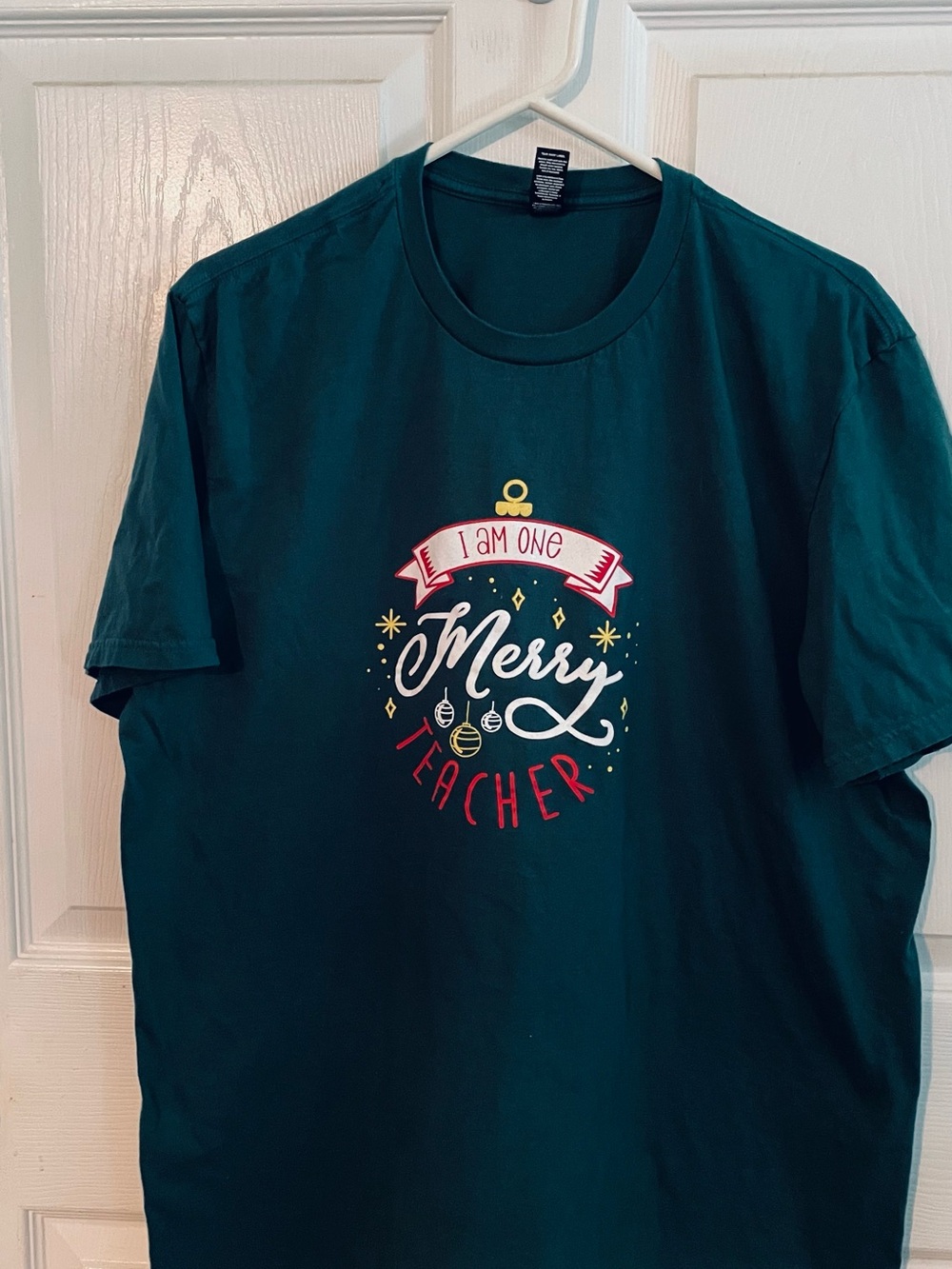 District Teal 'Merry Teacher' Holiday T-Shirt